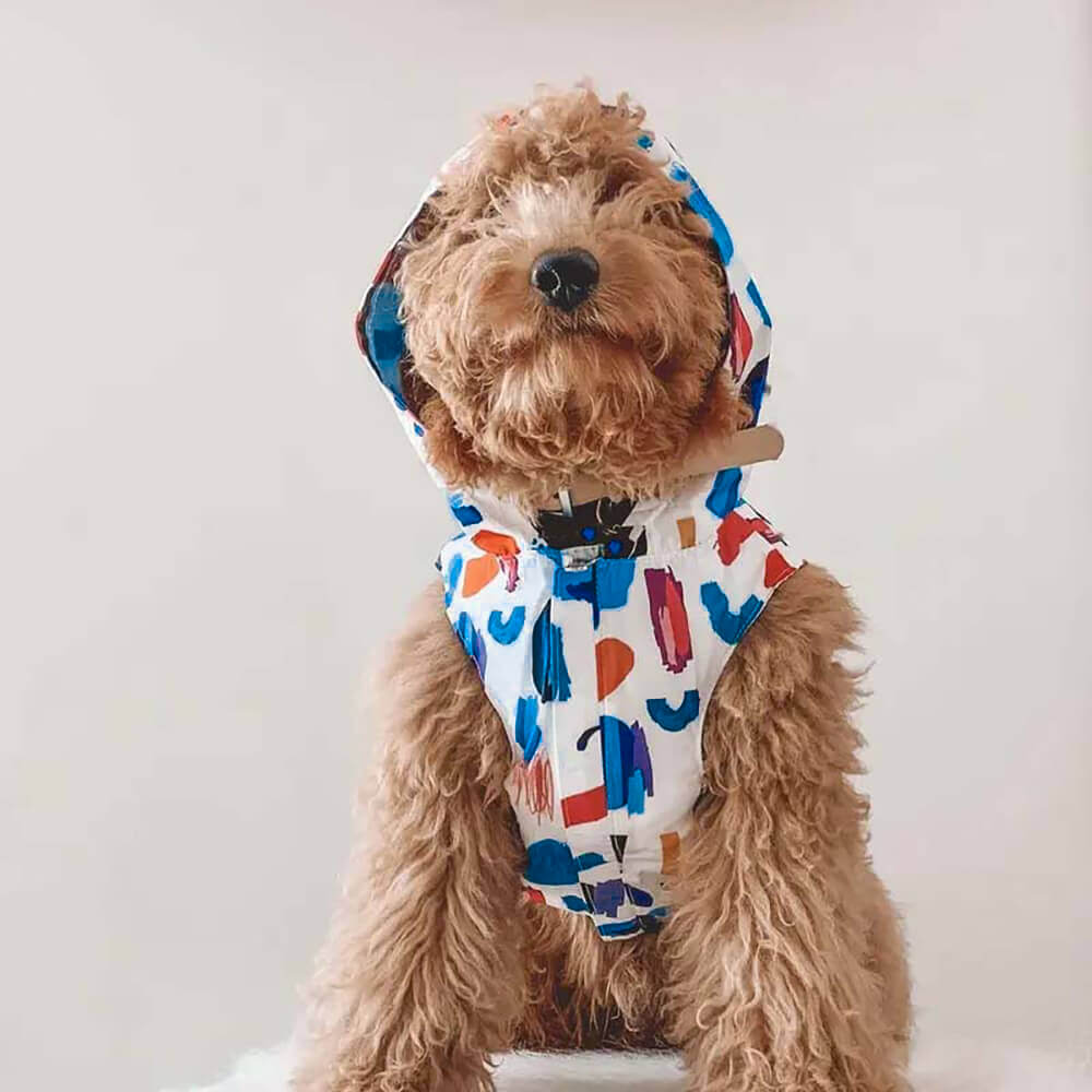 Cappotto impermeabile reversibile per cani - Graffiti e iridescente
