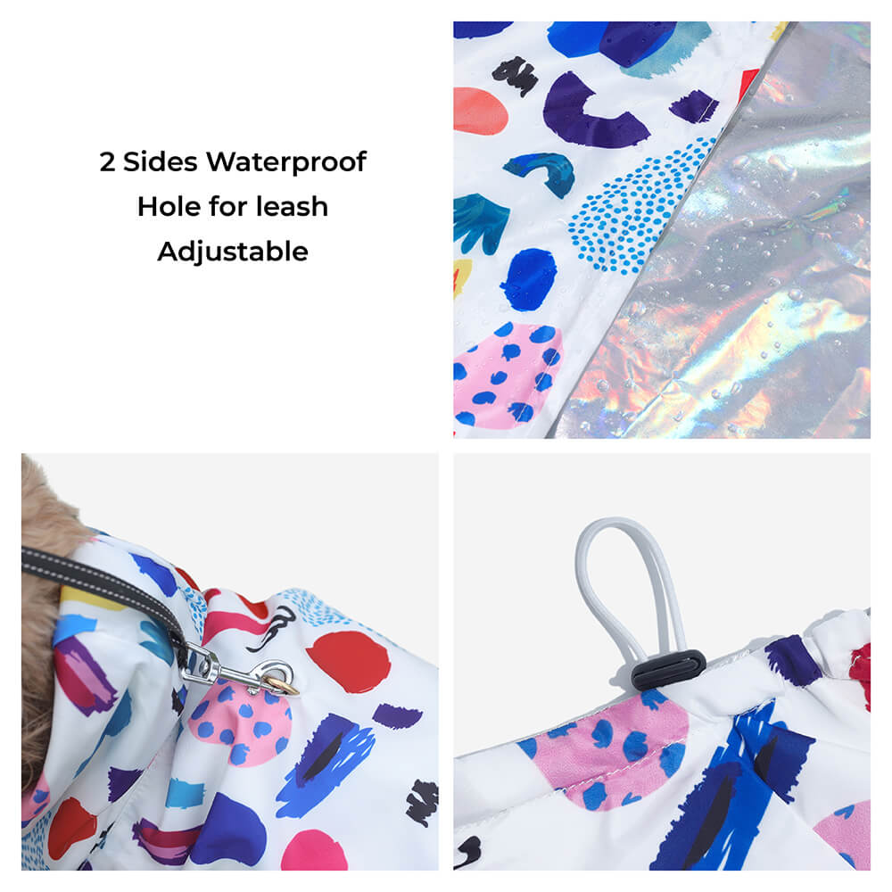 Cappotto impermeabile reversibile per cani - Graffiti e iridescente