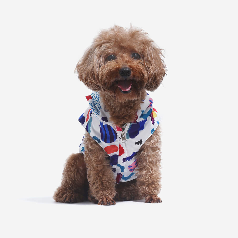 Cappotto impermeabile reversibile per cani - Graffiti e iridescente