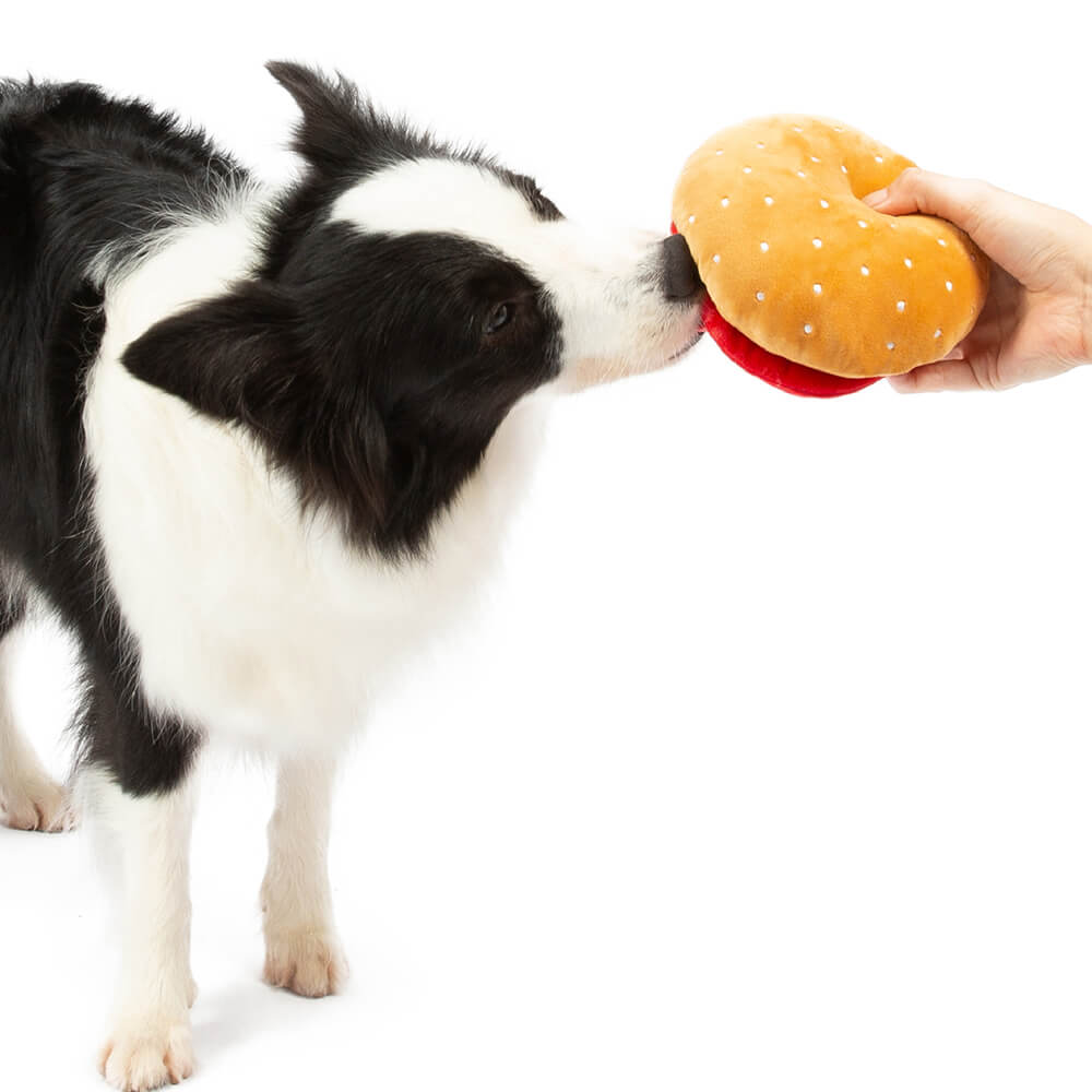 Giocattolo per cani in peluche con squeezer - Big Mac