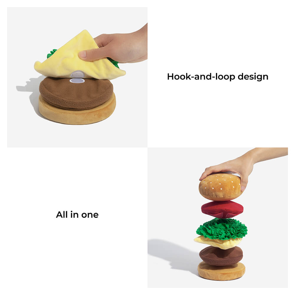 Giocattolo per cani in peluche con squeezer - Big Mac