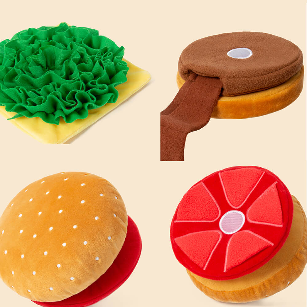 Giocattolo per cani in peluche con squeezer - Big Mac