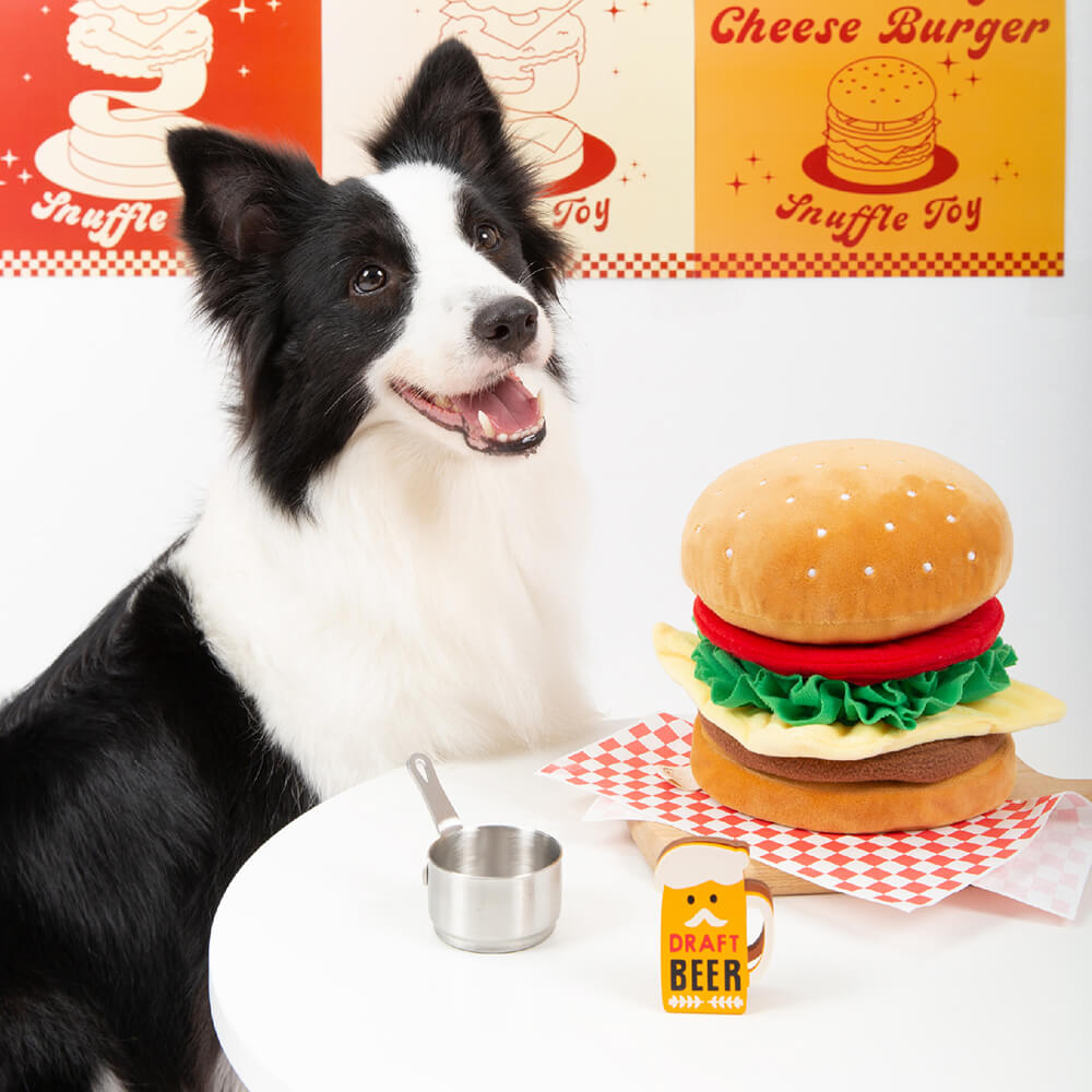 Giocattolo per cani in peluche con squeezer - Big Mac