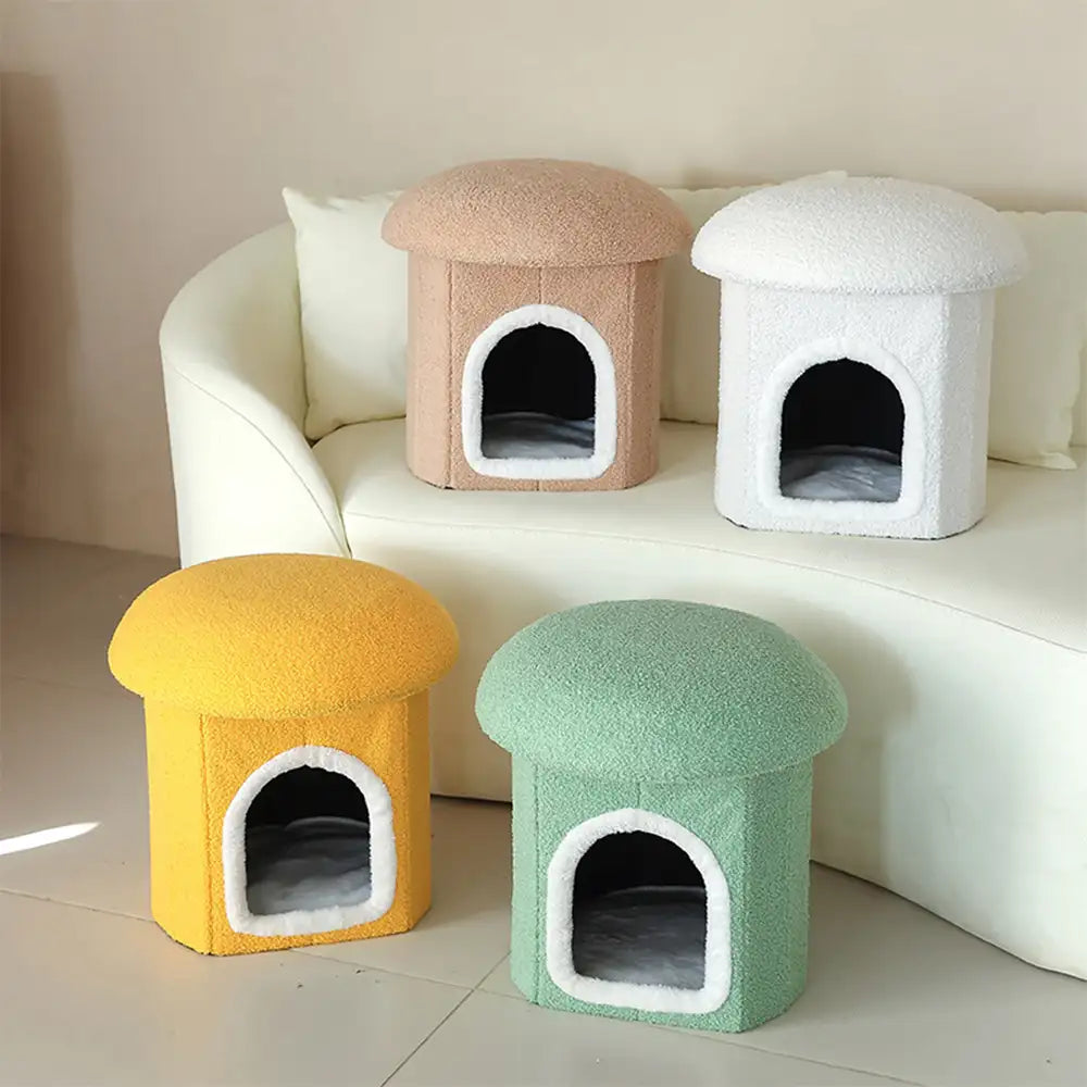 Casa per animali portaottomano pieghevole per gatti