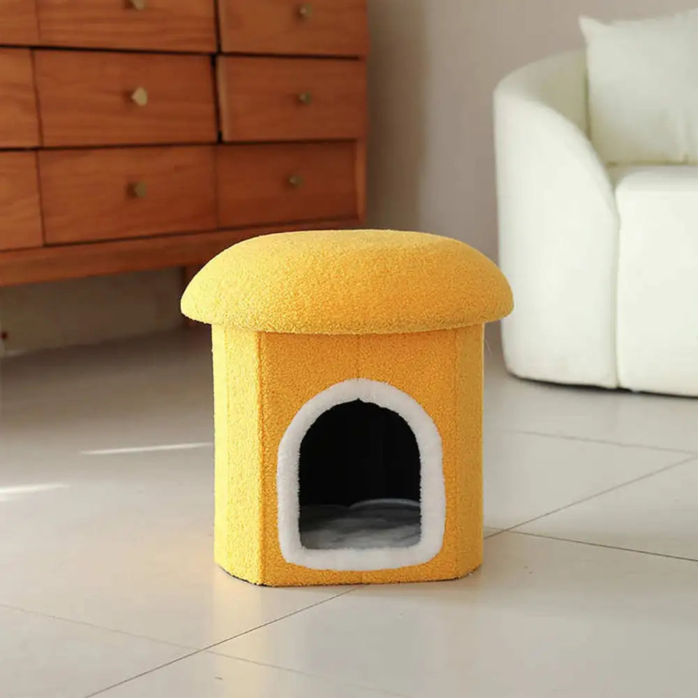Casa per animali portaottomano pieghevole per gatti