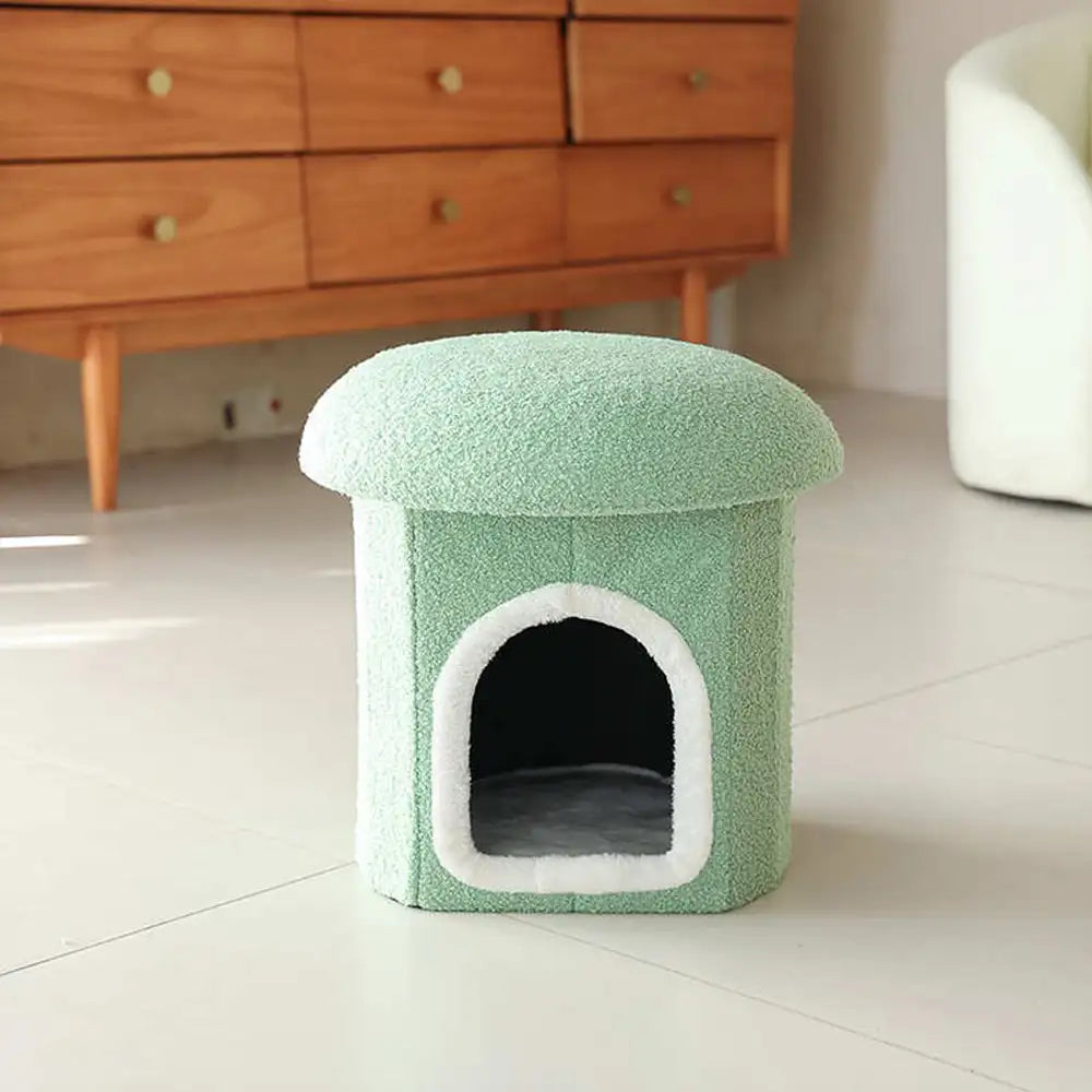 Casa per animali portaottomano pieghevole per gatti