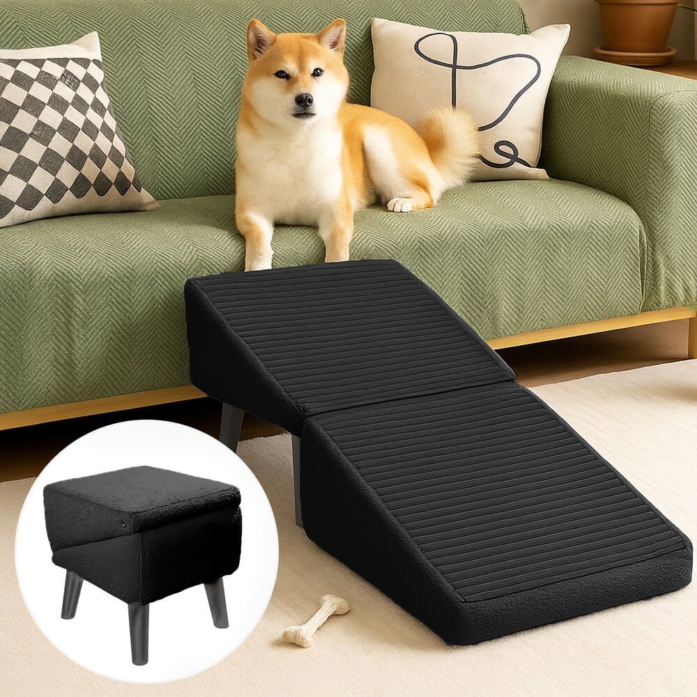 Scala per cani in legno convertibile 2 in 1 con scala a gradini domestica