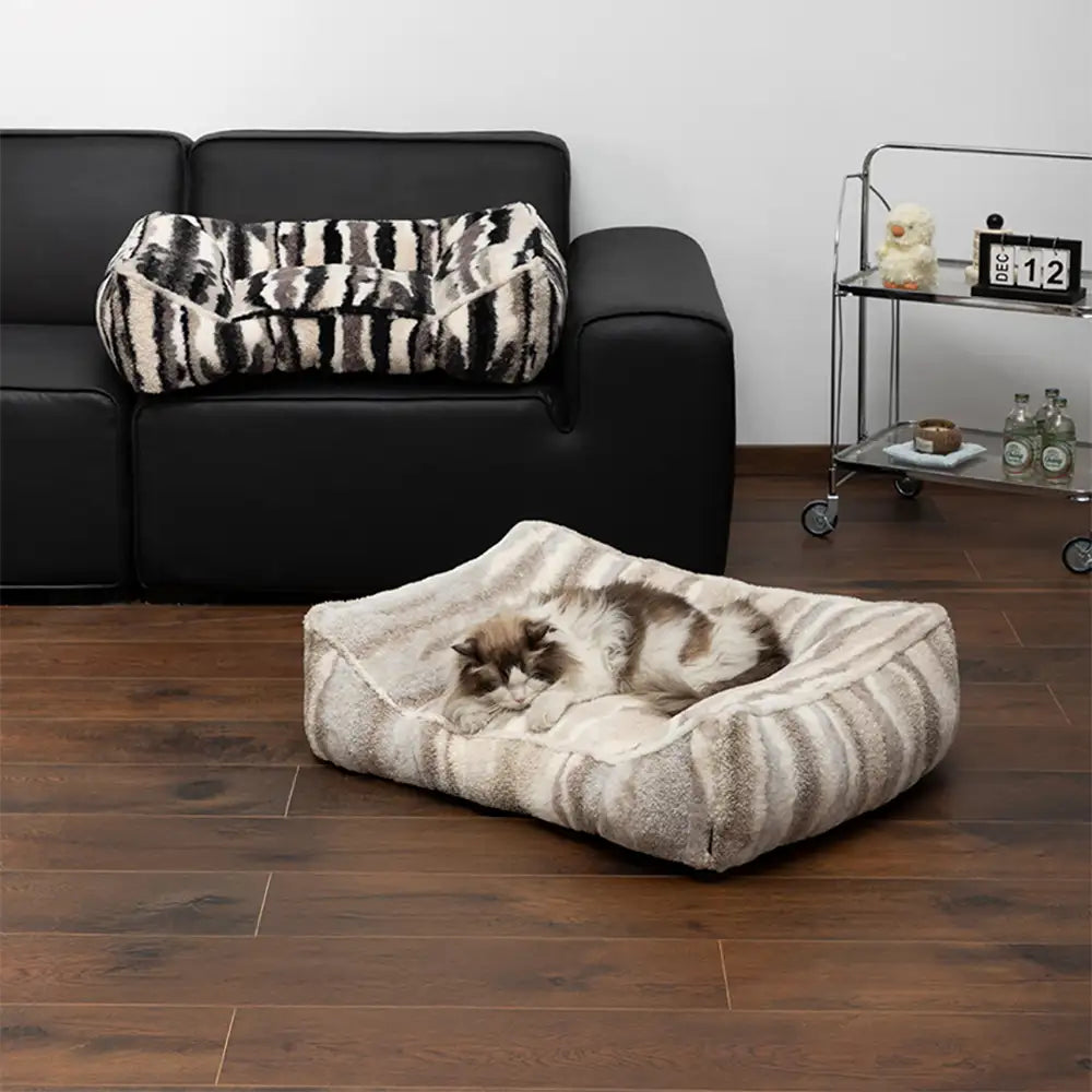 Letto per cani di grande taglia in lana sintetica artistica, caldo, resistente agli graffi e comfort per sonno profondo