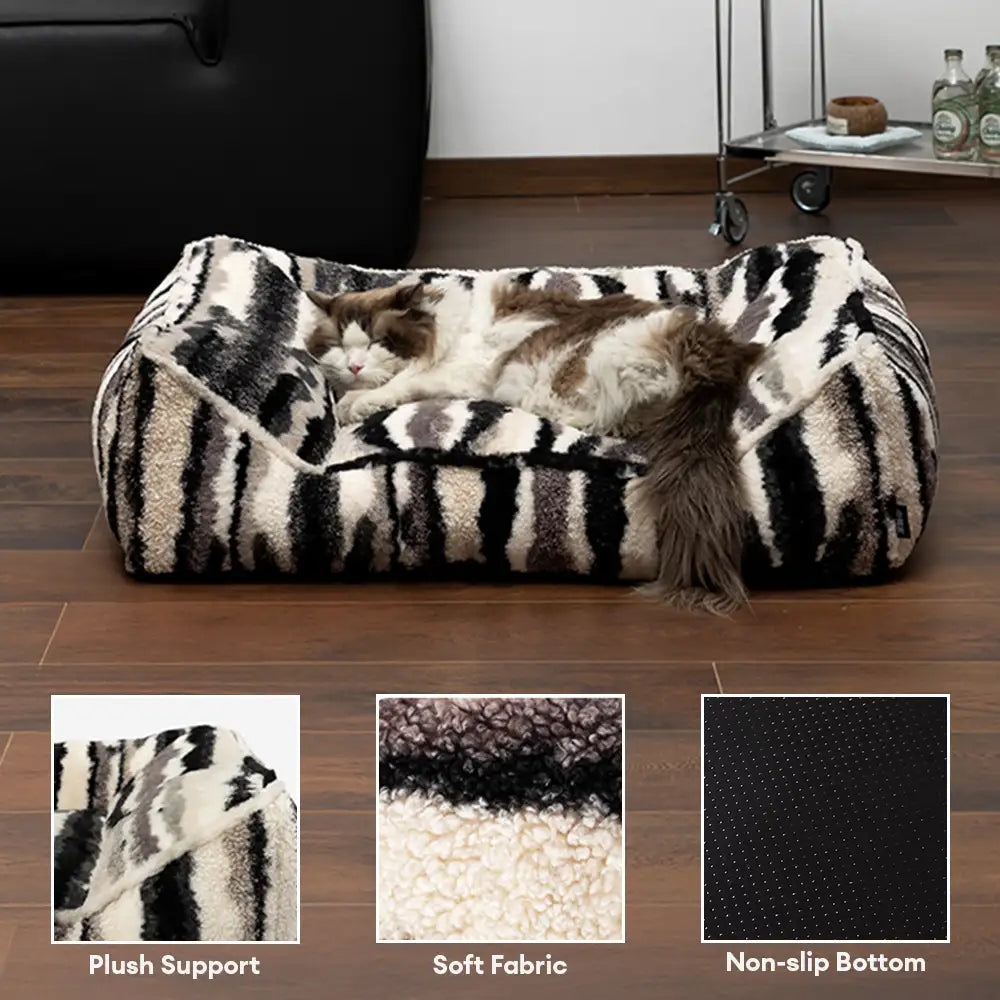 Letto per cani di grande taglia in lana sintetica artistica, caldo, resistente agli graffi e comfort per sonno profondo