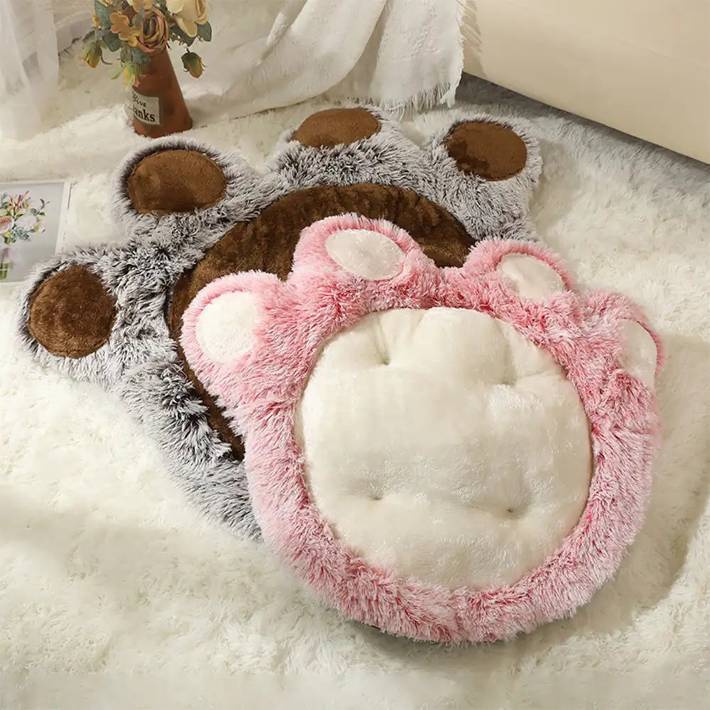 Tappetino per animali domestici grande e comodo in peluche a forma di zampa d'orso