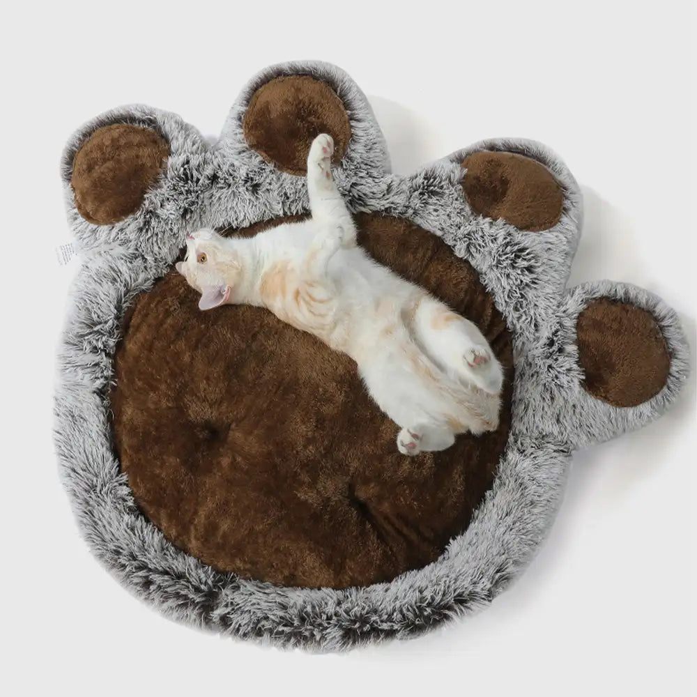 Tappetino per animali domestici grande e comodo in peluche a forma di zampa d'orso