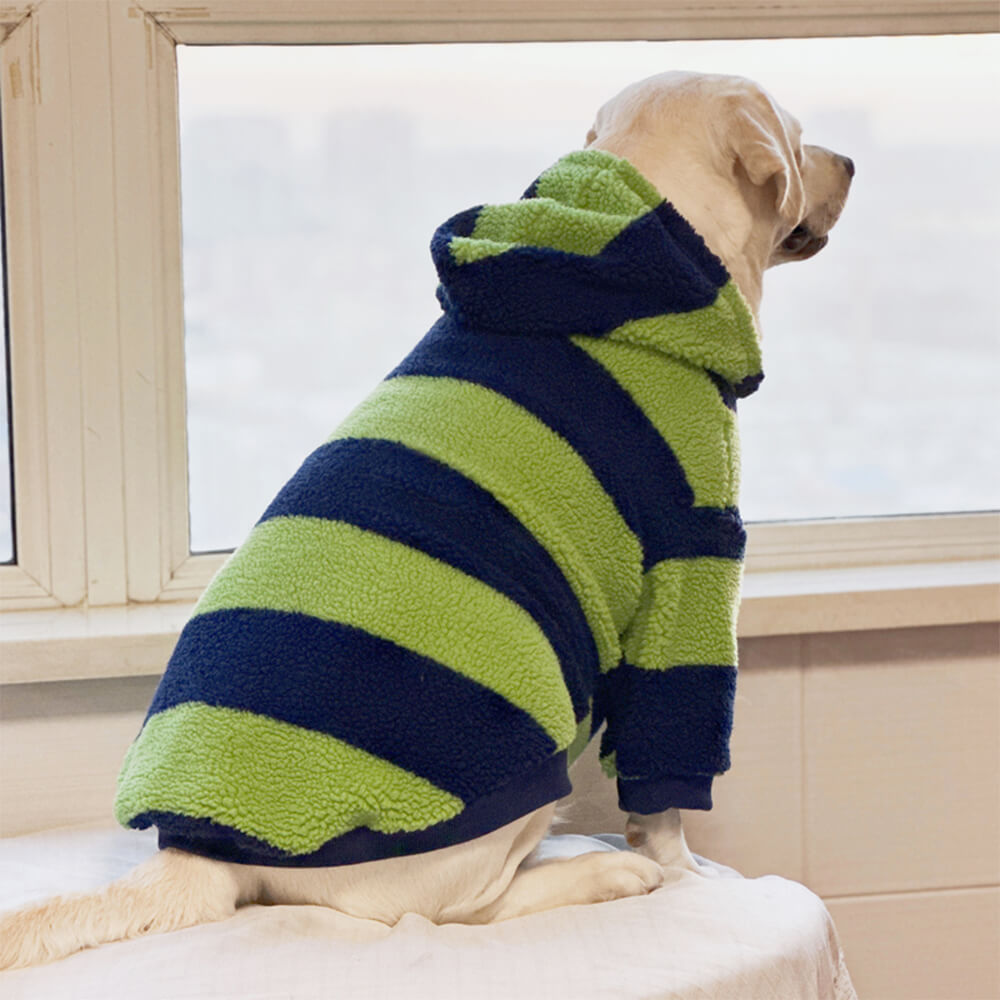 Bold Color Stripe Warm Breathable Dog Hoodie