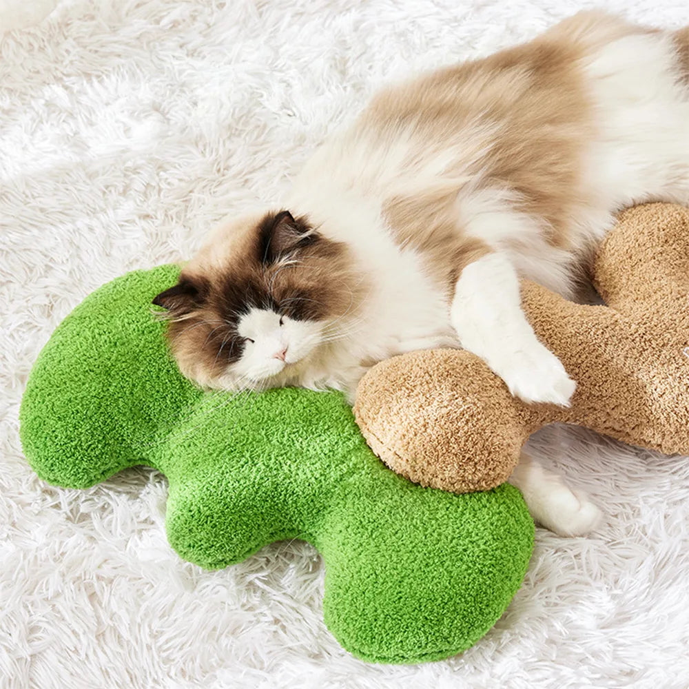 Cuscino per animali domestici a forma di osso giocoso e schiumoso