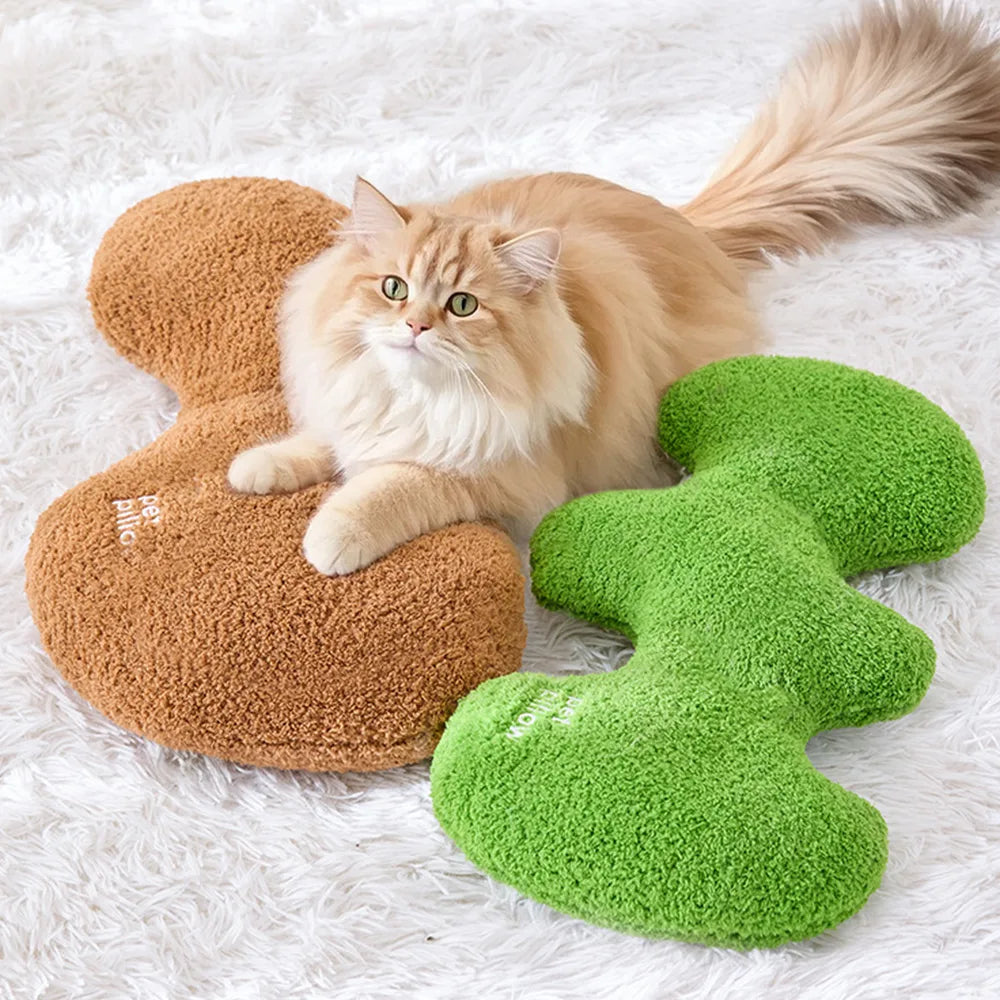 Cuscino per animali domestici a forma di osso giocoso e schiumoso