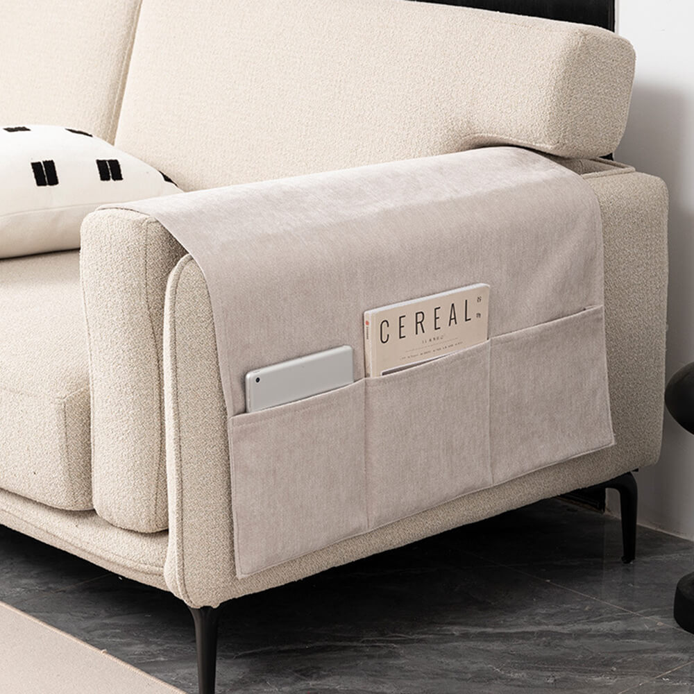 Copertura per bracciolo del divano in chenille anti-graffio portamagazine