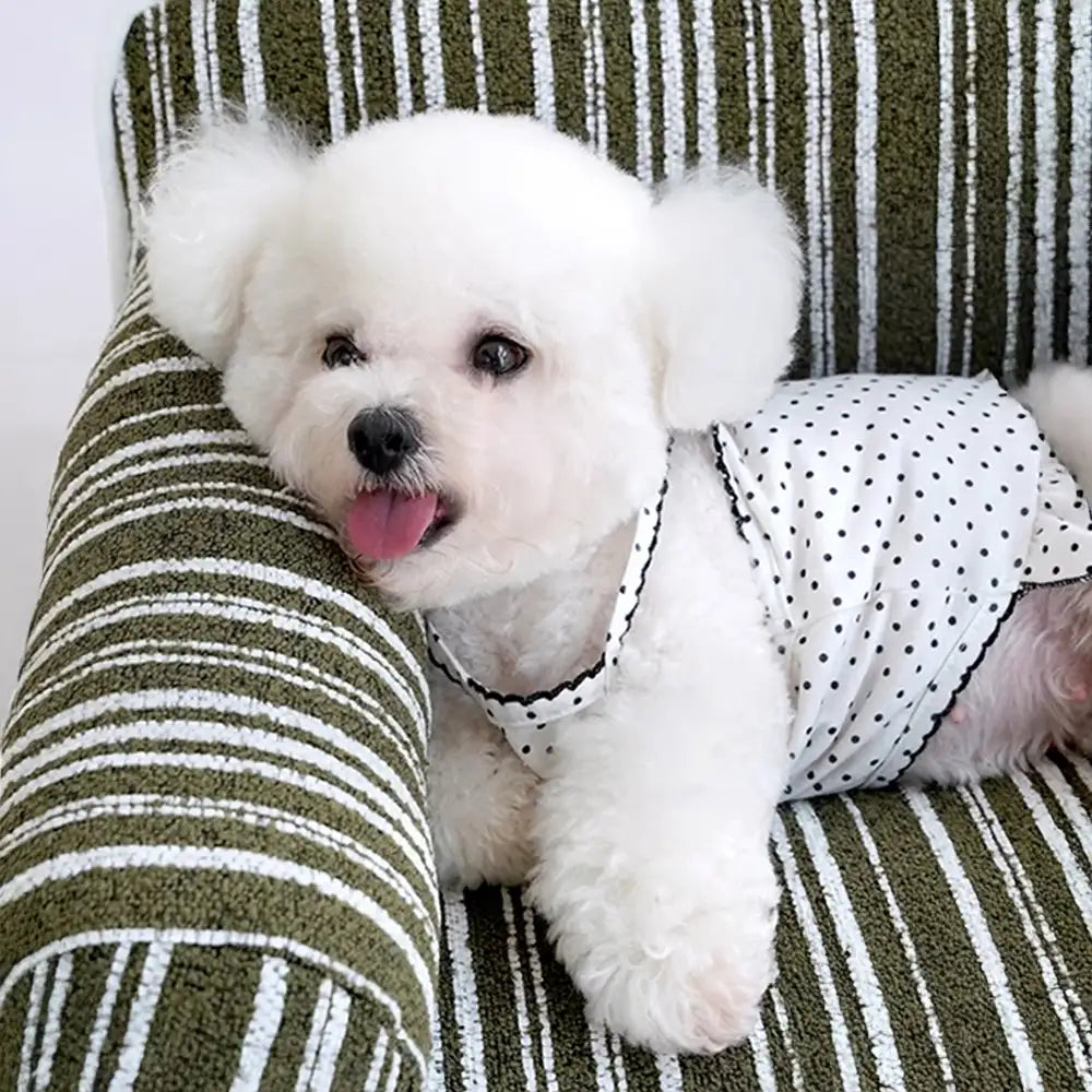 Divano letto per cuccioli in velluto jacquard a righe chenille