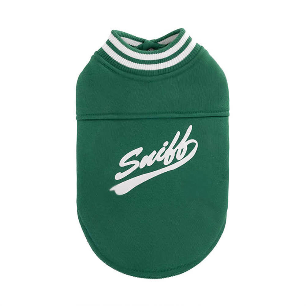 Chic Baseball Style Warm Stretch Silicone & Metal Logo Dog Jacket