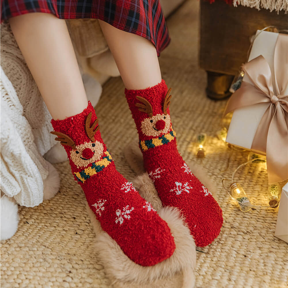 Écharpe tricotée de noël, chaussettes assorties pour animal de compagnie et propriétaire