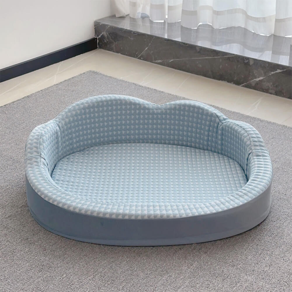 Cloud-Shaped Cooling Reversible Washable Non-Slip Dog & Cat Bed