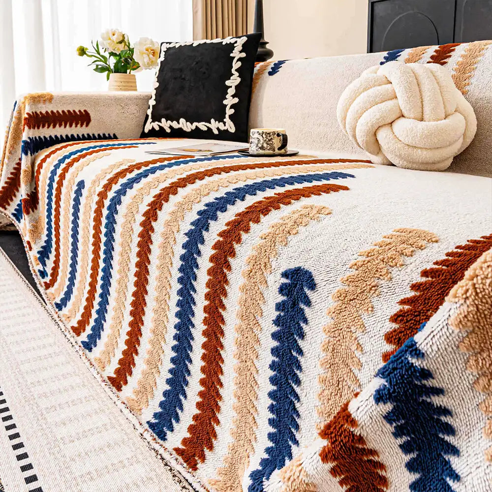 Copertura per divano in peluche anti-graffio colorato bloccato