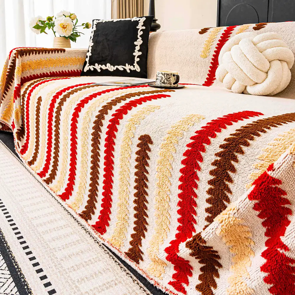 Copertura per divano in peluche anti-graffio colorato bloccato