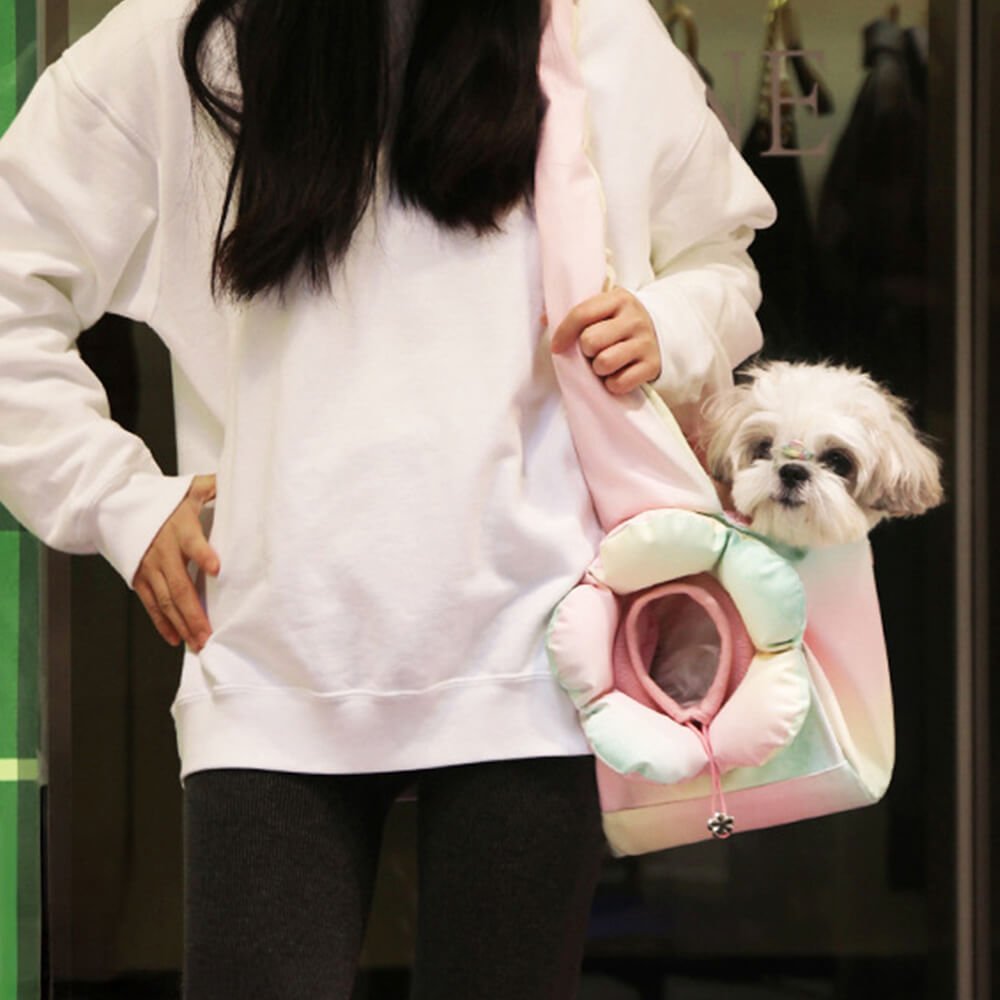 Borsa da trasporto per animali domestici impermeabile in PU pelle colorata e alla moda