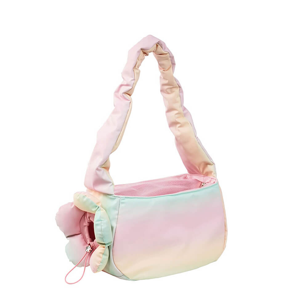 Borsa da trasporto per animali domestici impermeabile in PU pelle colorata e alla moda