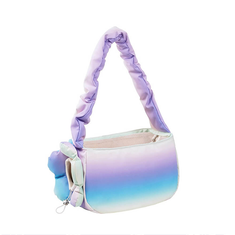 Borsa da trasporto per animali domestici impermeabile in PU pelle colorata e alla moda