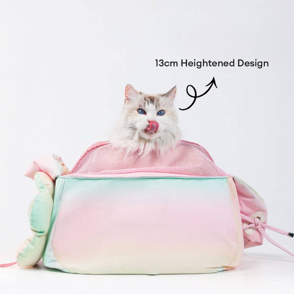 Borsa da trasporto per animali domestici impermeabile in PU pelle colorata e alla moda