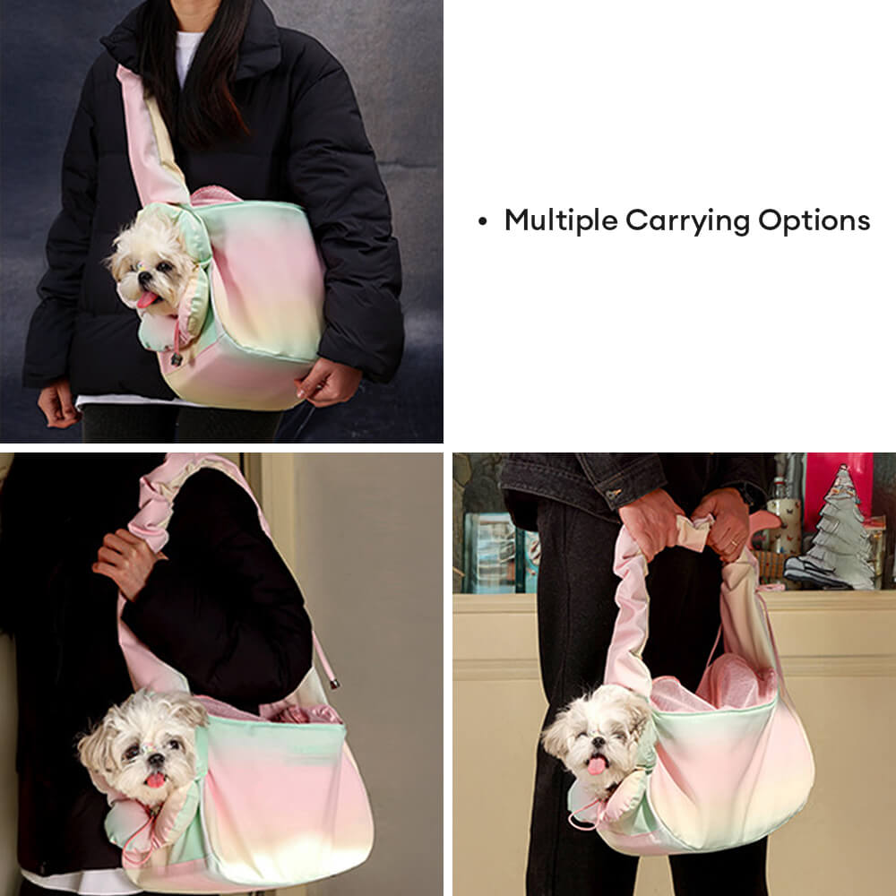 Borsa da trasporto per animali domestici impermeabile in PU pelle colorata e alla moda