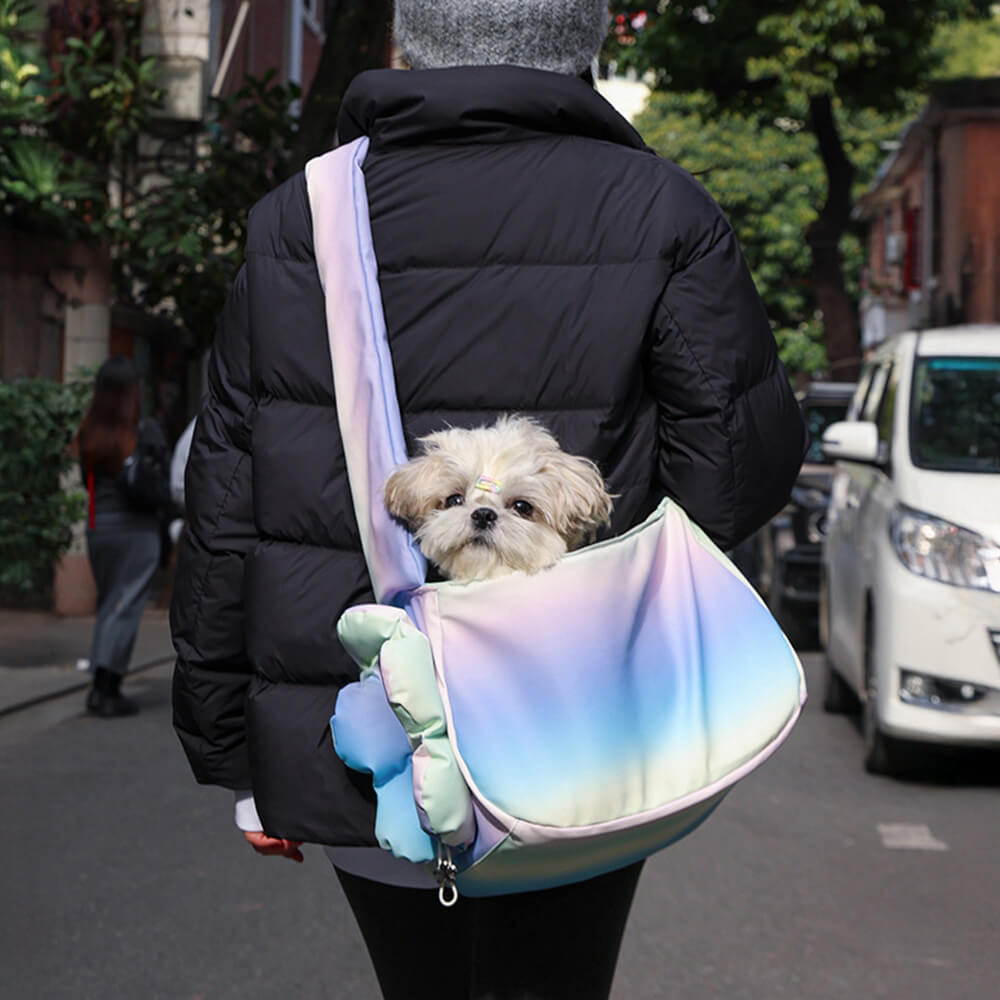 Borsa da trasporto per animali domestici impermeabile in PU pelle colorata e alla moda