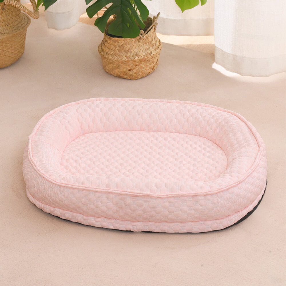 Cuscino per cani ovale a ciambella elevato per comfort rinfrescante