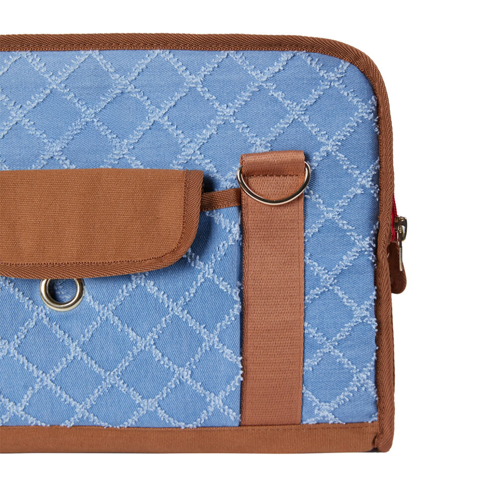 Denim Retro Plaid Multi-Use Pet Bag