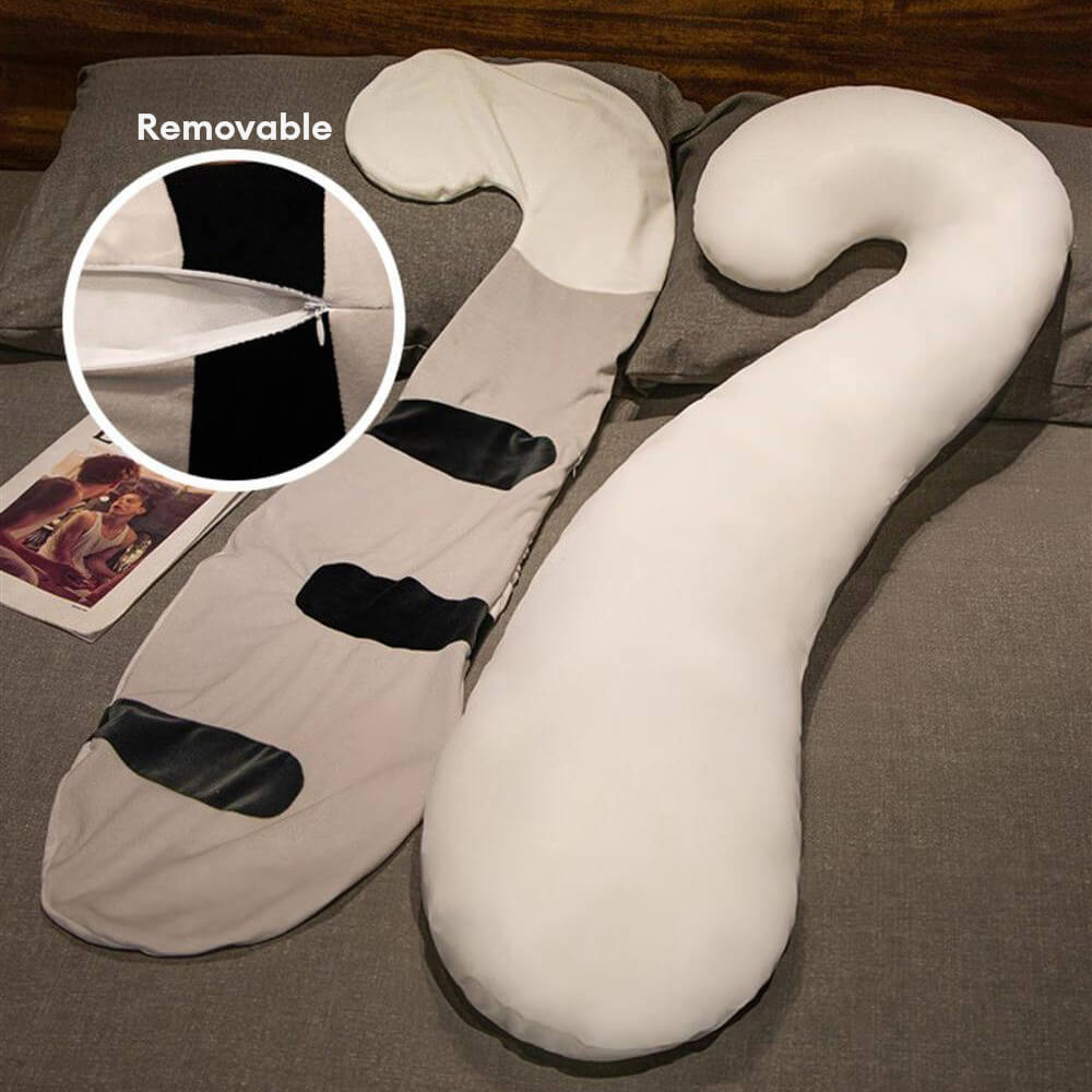 Ergonomic Cat Tail Full Body Support Pillow for Sleep and Relaxation