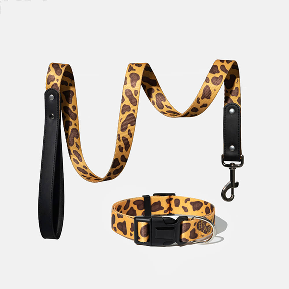 Set di guinzaglio in nylon leggero con stampa moda per cani
