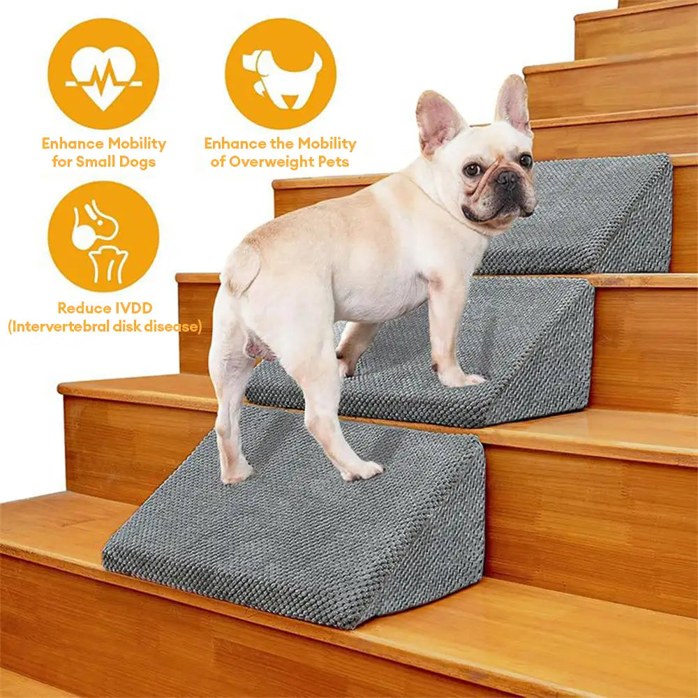 Rampe per cani in schiuma modulare con scalini per scale con velcro