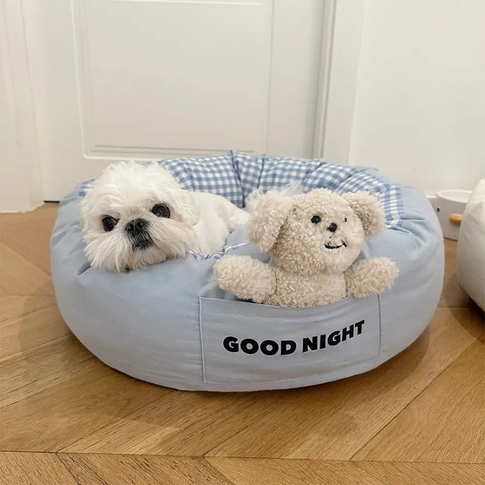 Buonanotte Letto per Cani Calmante Profondamente Con Orsetto Giochi