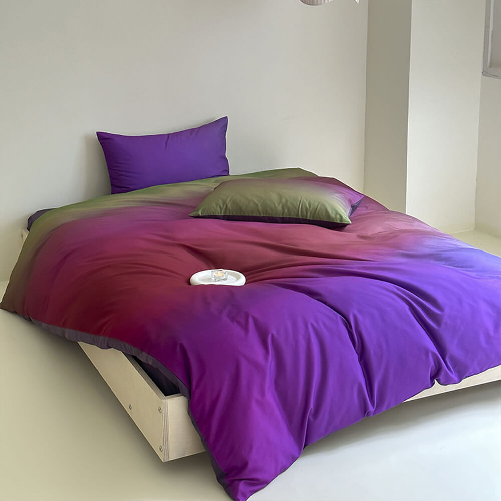 Gradient Color Ultra-Soft Warm Cotton Bed Sheet Set