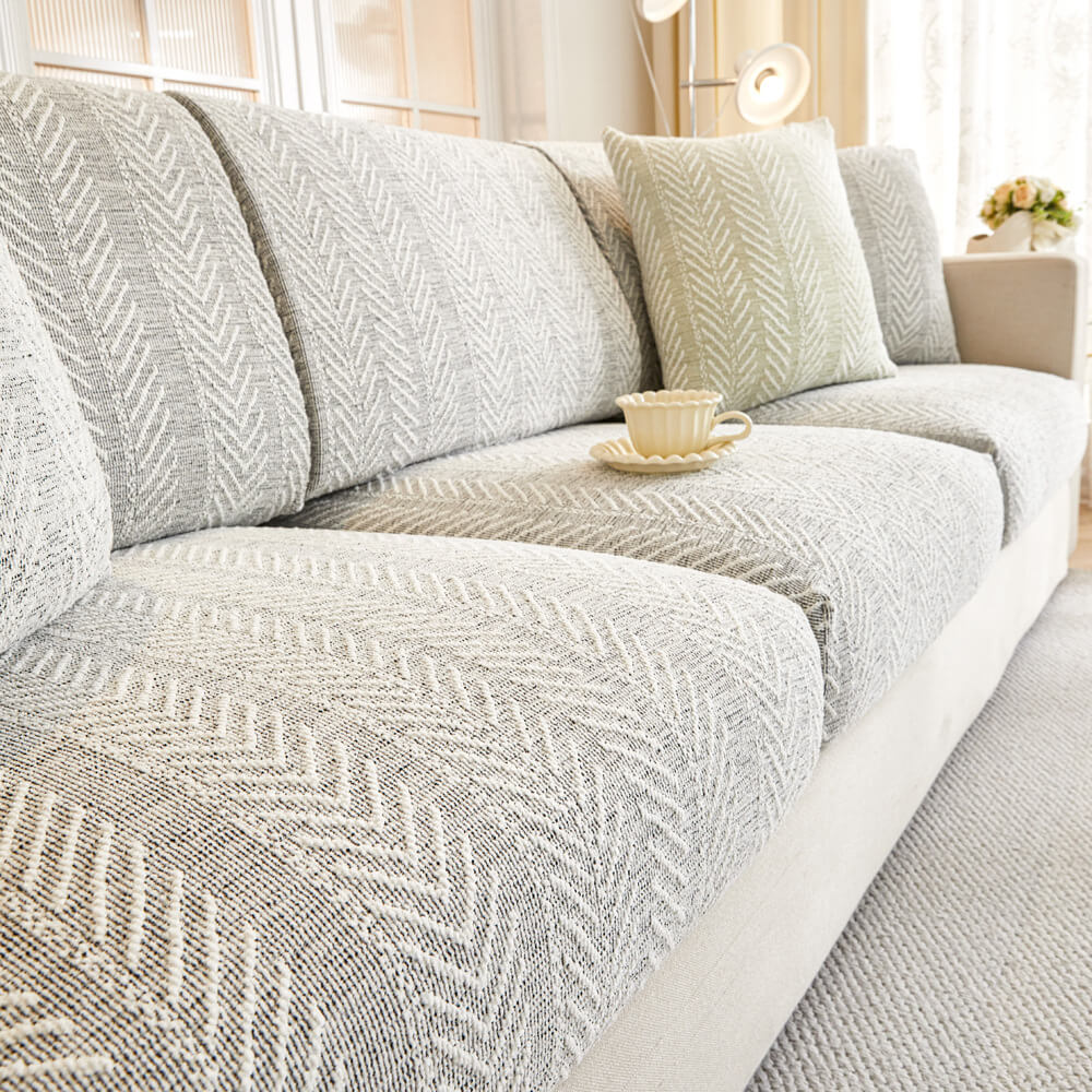 Herringbone Chenille Anti-Slip Magic Couch Cover