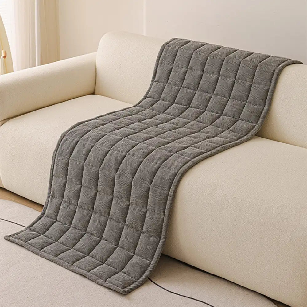 Copertura per divano elegante in chenille a spina di pesce, traspirante e antiscivolo