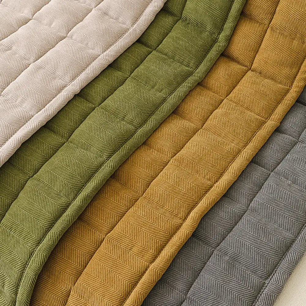 Copertura per divano elegante in chenille a spina di pesce, traspirante e antiscivolo