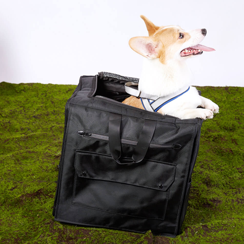 Zaino da viaggio per animali domestici con grande spazio, rete traspirante e impermeabile.