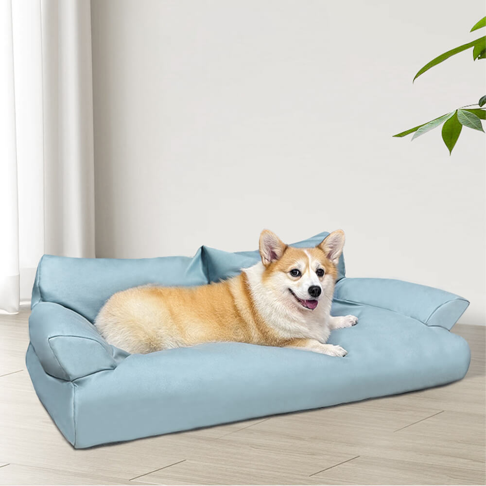 Divano letto per cani in ecopelle, anti-graffi e impermeabile, confortevole.