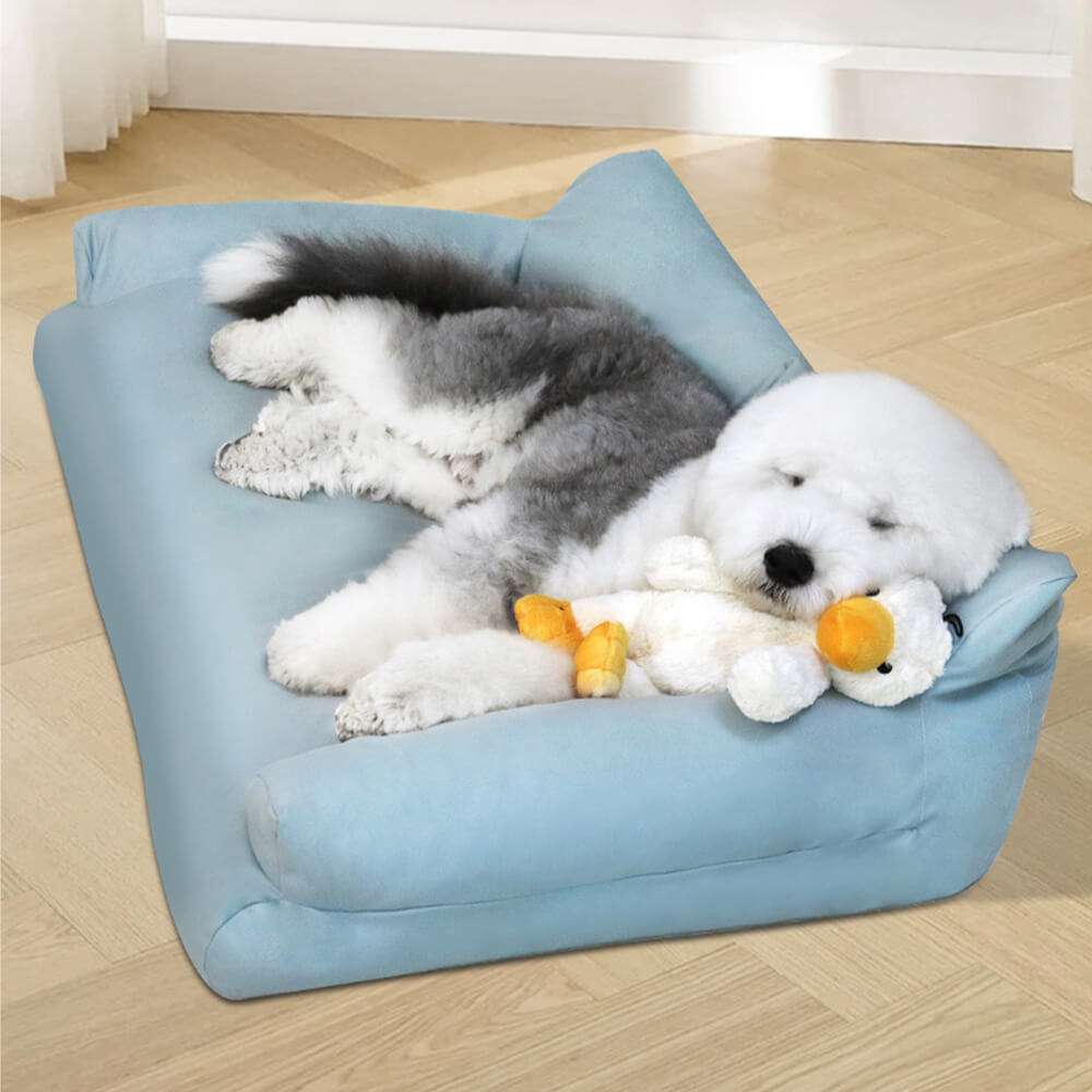 Divano letto per cani in ecopelle, anti-graffi e impermeabile, confortevole.