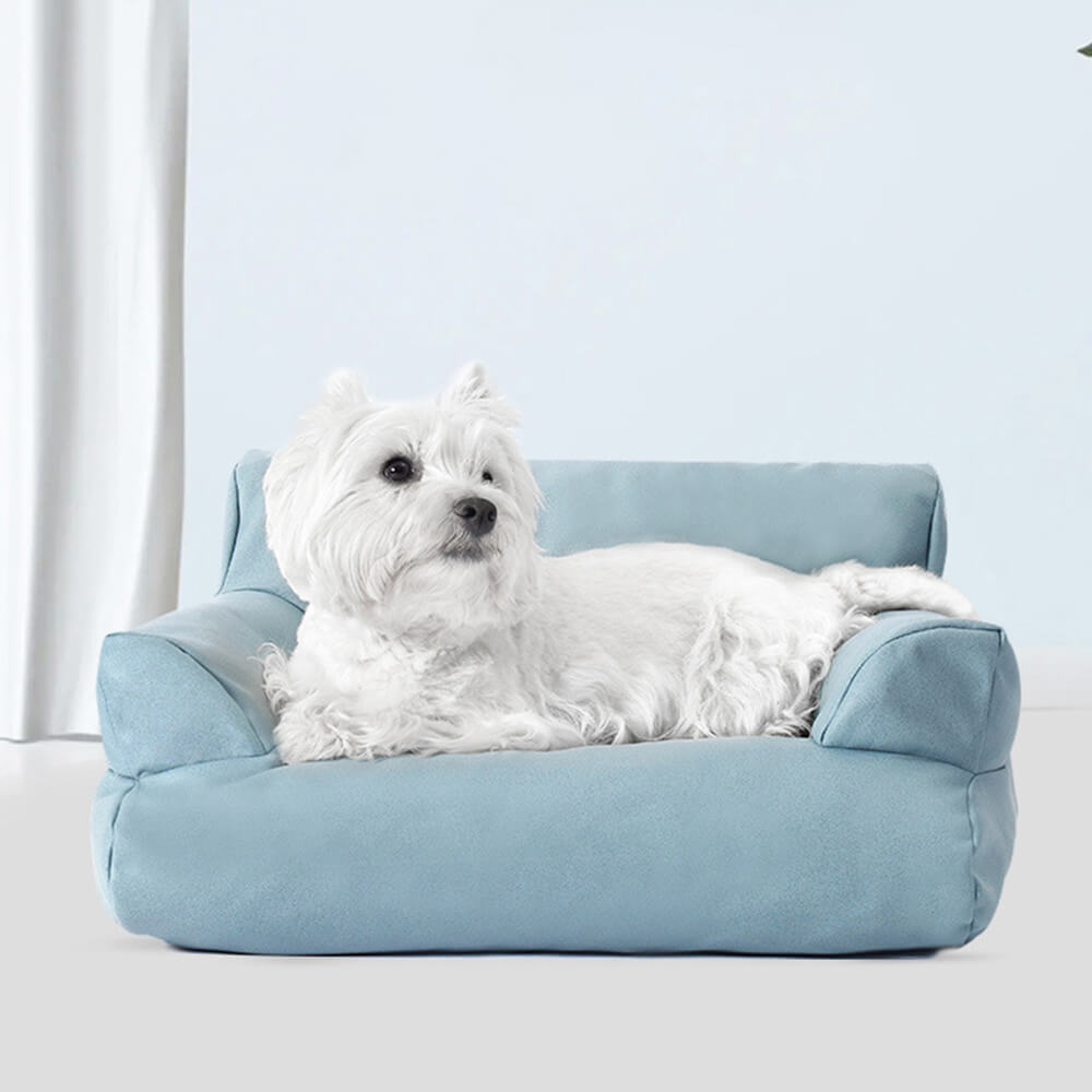 Divano letto per cani in ecopelle, anti-graffi e impermeabile, confortevole.