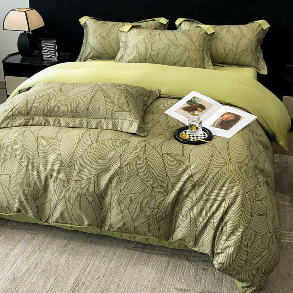 Light Luxury Breathable Fine Twill Comfort Flat Sheet Bed Sheet Set