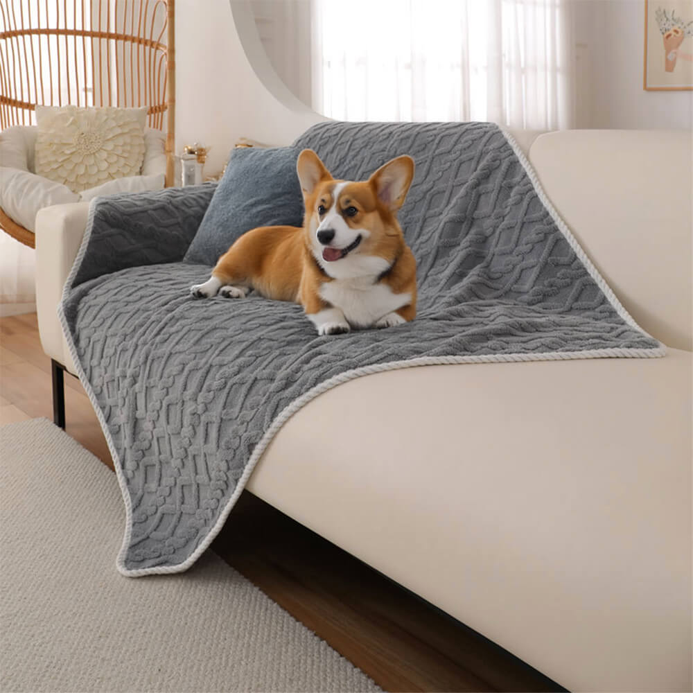Coperta per cani in pile polare caldo e morbido, impermeabile e di lusso.