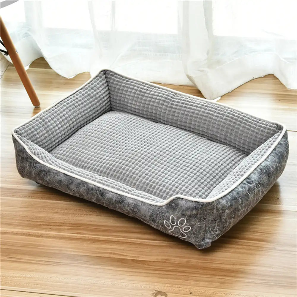 Letto per cani in morbida ecopelle lavabile con soffice pile di lusso