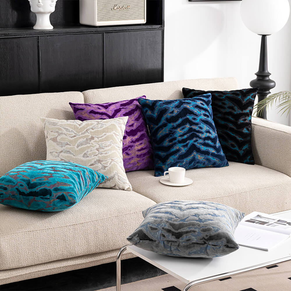 Luxury Jacquard Cut Velvet Home Sofa Pillow