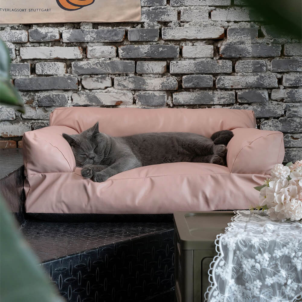 Letto sofa per cani e gatti di lusso, impermeabile, lavabile e con supporto.